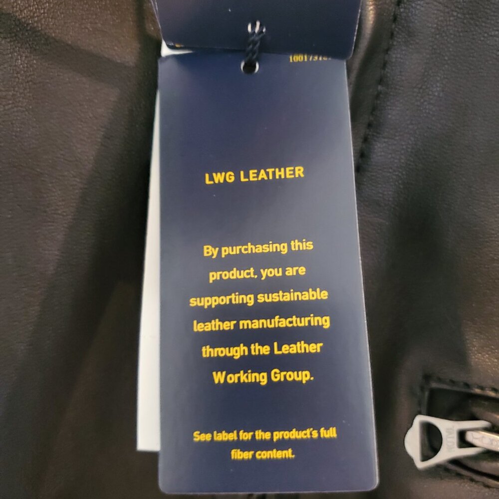 NWT Polo Ralph Lauren Men's Cafe Racer sheepskin leather jacket Polo Black Sz L - Picture 8 of 16